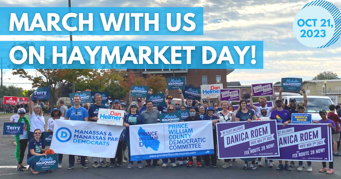 Haymarket Day Parade with PWCDC · Prince William County Democratic